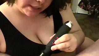 Vibrating My Flat Caged Cuck Husband During Sph