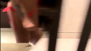 Sexy Monika Fox In Red Bikini At Spa