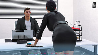 Alternate Worlds fucking girl in job very deep, sucking dick from boss, and cowgirl in very big cock