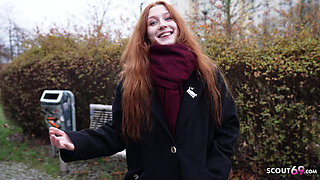 GERMAN SCOUT - Real Redhead Ginger Teen Alice Seduce with small Tits First Porn Casting