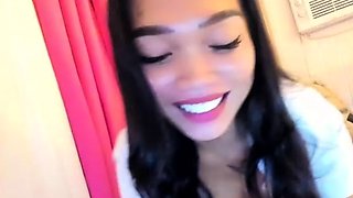 Asian teen anal cavity toyed with on top of the desk