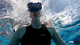 Underwater Wetsuit & Mask Fetish Filling, Bubbles & Breath Control