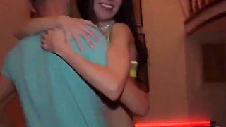 Private Sex Party - Rough Sex with Horny Brunette Cum on Face