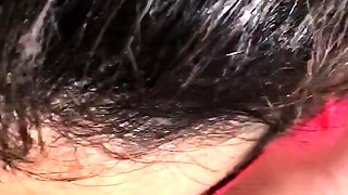 big ass Sexy asian wife gives bikini blowjob in hot tub and