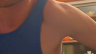 Bend Emo Girl Over Kitchen. Stool in Bright Airy Kitchen Dirty Talk Whole Time