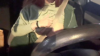 Sexy Car Ride with Hot Horny MILF Artemisia Love Showing Her Big Juicy Tits While Driving Around