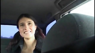 Masturbating teen gets out of the car to piss outdoors