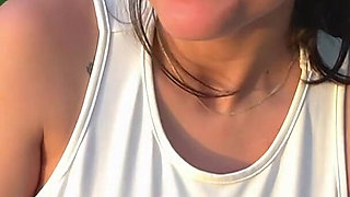 Challenge in a Park: Pregnant Girl Agrees to Use an Anal Plug