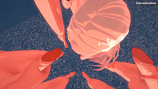 Marin Kitagawa Three Studs at a Beach Hideaway to Get a Sticky Bukkake