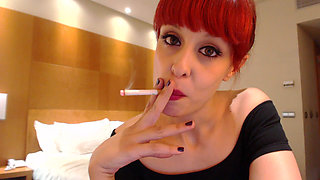 Smoking Blowjob. POV & Eye Contact