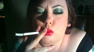 Naughty Nanny Will Fill Your Lungs with Smoke - Smoking BBW