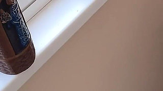 Blonde Mature Woman Gives Amazing Balcony Blowjob and Swallows Cum
