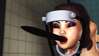 Jessica 5000 in action! Sexy cuffed girl gets fucked rough by crazy chef in the prison