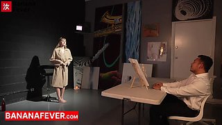 Angel Youngs Huge Natural Tits Balloons Can't Stop Bouncing on Asian Male Artist's Face AMWF