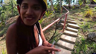 Asian amateur couple gets up close and personal in a POV finger fest
