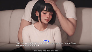 Obsessed Lucy #4, She Uses Her Feet, Animated Cute Roommate Porn Game