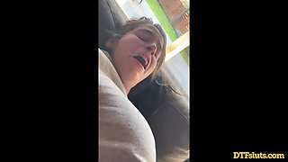 DTFsluts - Abbie Maley needs help stretching her ass