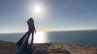 Italian Big Tits Artemisia Love Hiking Outdoor Sexy Clothes Big Boobs Fetish Close up