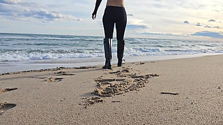 Extremely Boot Passion! Outdoor Beach and Car