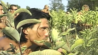 Amazing French babe takes huge facials outdoors