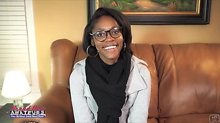 Sylvia Petite Nerdy Brunette Glasses Sloppy Deepthroat Then Anal!