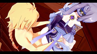 Genshin Impact Hentai - Aether X Ganyu Blowjob and Fucked - Japanese Asian Manga Anime Game Porn