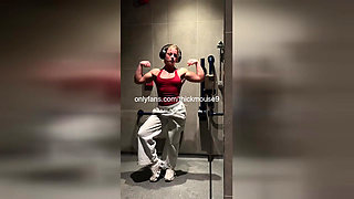 18yo TikTok Live Gym Accident: Tight Virgin Pussy Ripped & Creamed