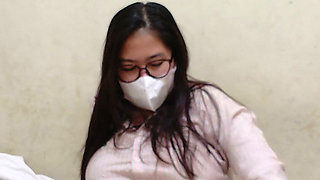 A Beautiful Female College Student Is on College Break