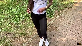 Teens First Outdoor Forest Fuck