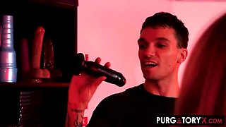 Khloe Kapri Blowjob & Facial from Big Black Cock at Gloryhole - PurgatoryX Cuckold Reality