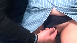 Old Man Perv Fingered Pussy in Subway