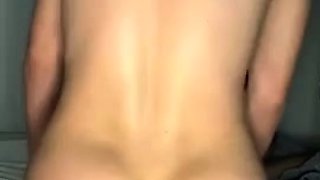 Asian shemale fucks tied up guy in bed