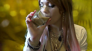 All in Gold Drinking Smoking JOI