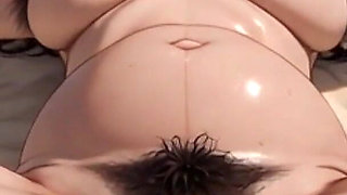 Pregnant Beach Exhibition - Hairy Pussy Tanning & Craving Sperm