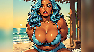 Tanned Beach Babes Ai Art