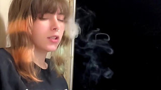 Pornstar Smokes a Cigarette