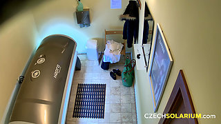 Czech Solarium 9: Mega Tits on Full Display in Solarium