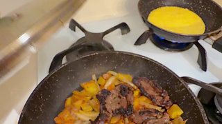 Behind the scenes cooking for daddy