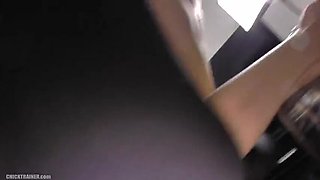 Britney Swallows gets 30 ass to mouth loads on a spinning office chair