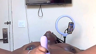 Ebony BBW Oils Her Body and Fucks Her Creamy Pussy
