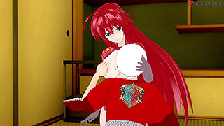 Rias Gremory kimono sex at the festival - DXD NTR Madness Series