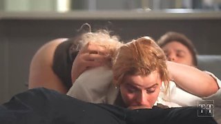 Blonde Teen JaneteSharon Surprise Cum in Mouth Blowjob Before Work - 4K HD Tim Team