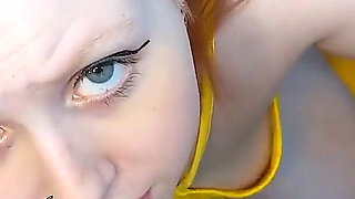 Double Facial for Innocent Redhead