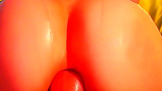 Redhead overalls anal in field, purple hair bedroom cum bath