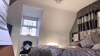 Hot blonde glamour babe solo plays to pleasure her hot body