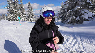 Ski Instructor Fucks Sexy Tattooed Girl In Doggy Style After Lessons