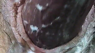 Creamy Masturbation with BBC Dildo - Vibrator Orgasm