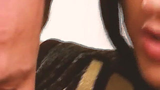 Chicks Fuck Hard Scene-4 Sexy Brunette in Lingerie Enjoys a Creampie