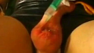 Dominating penis punctures