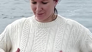 I Grabbed My Big Tits and Played with Them in Many Sweaters for My 63f Lesbian Roommate I Wanted to Scissor Lick and 69 Her